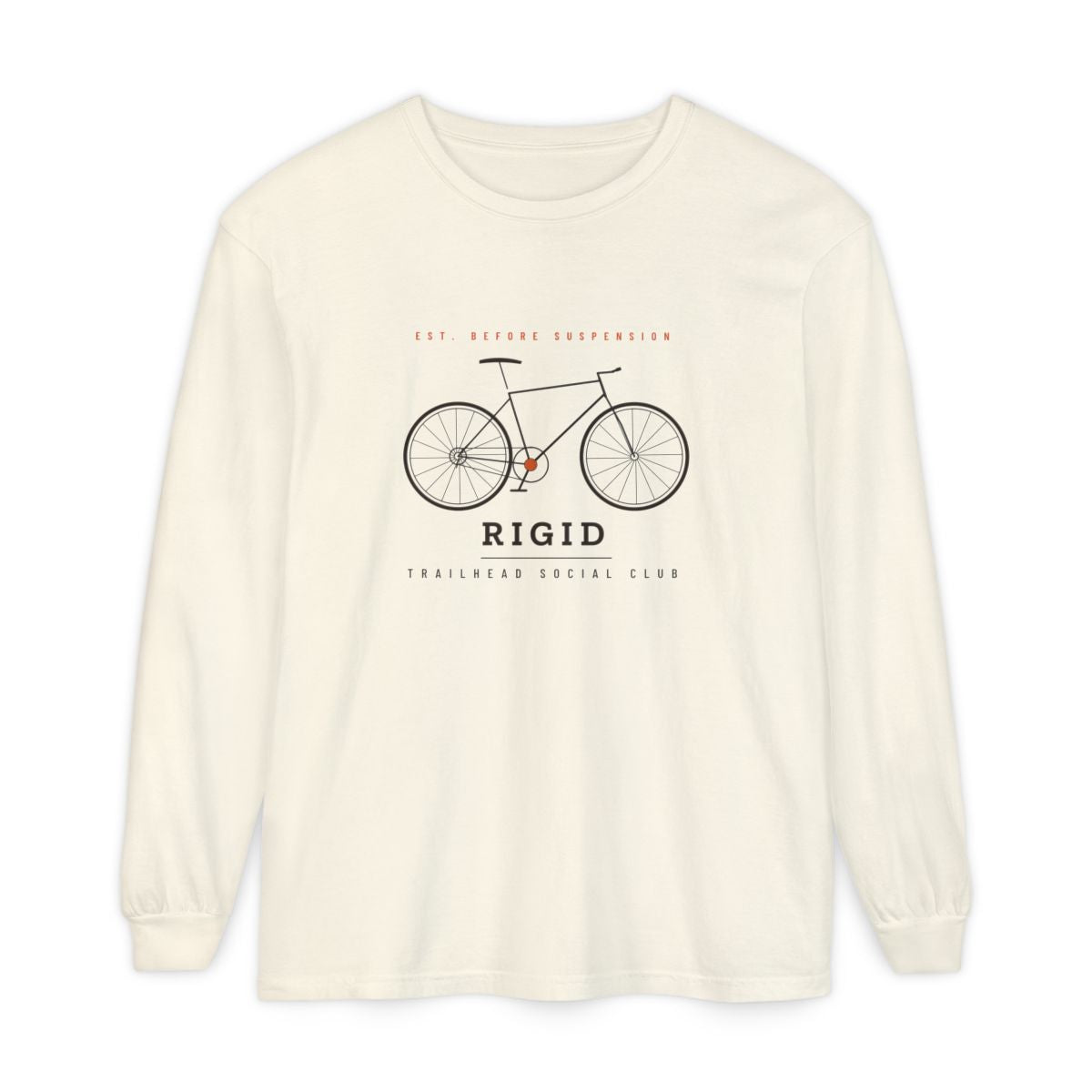 Rigid Long Sleeve Tee in Ivory, front view