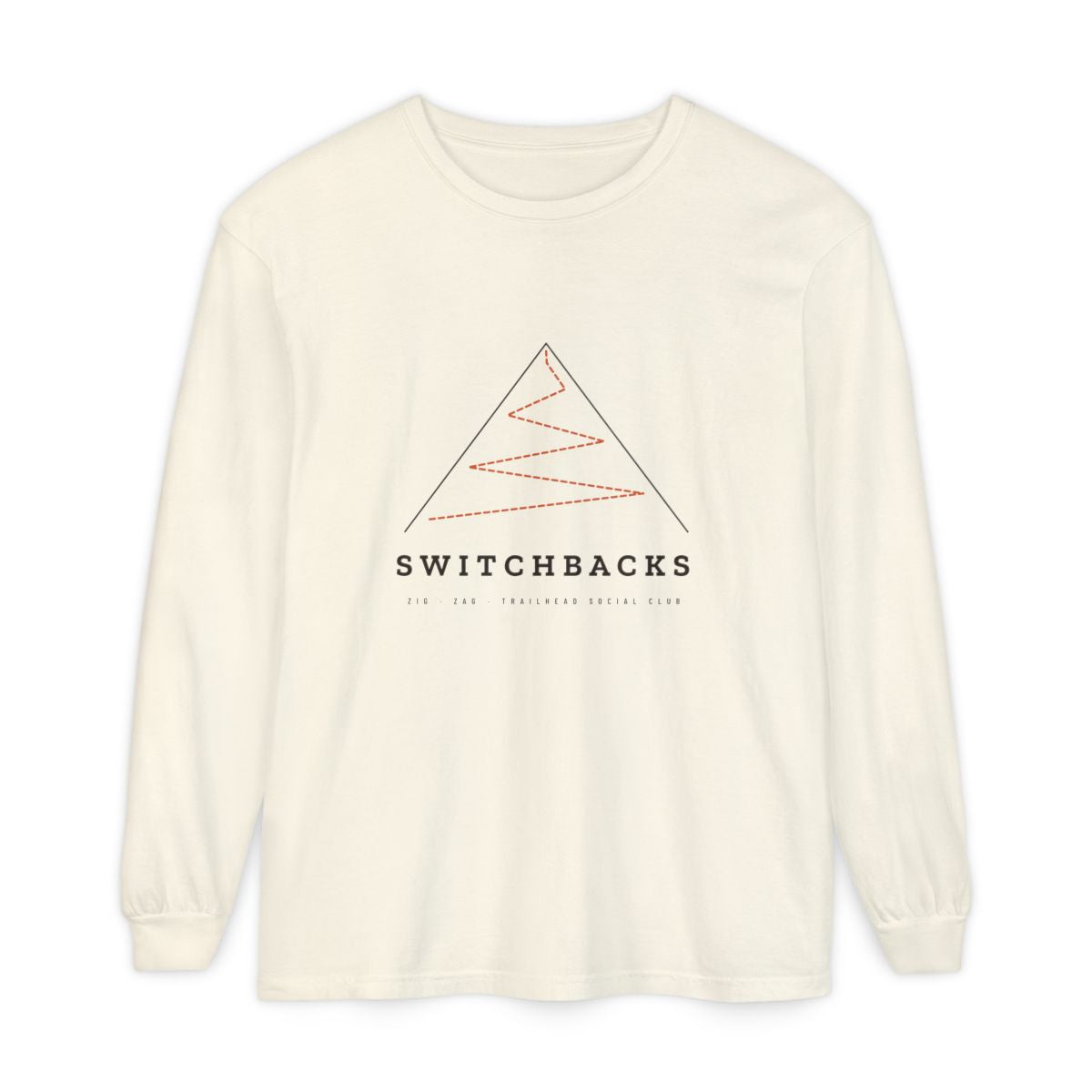 Switchbacks Long Sleeve Tee in Ivory, front view