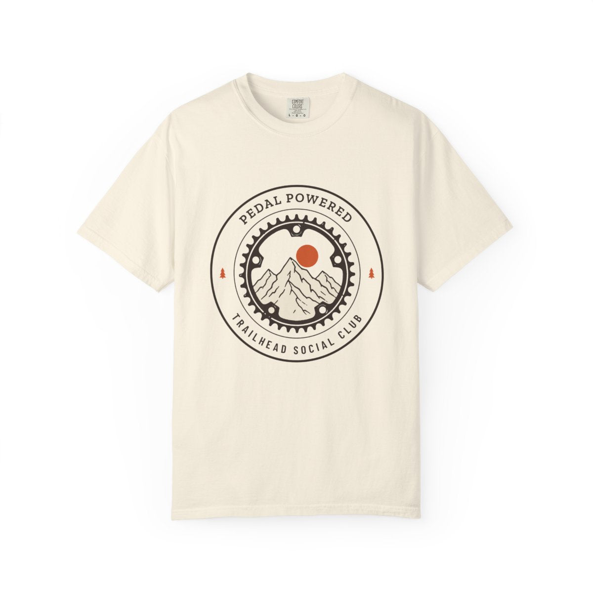 Chainring Tee in Ivory, front view