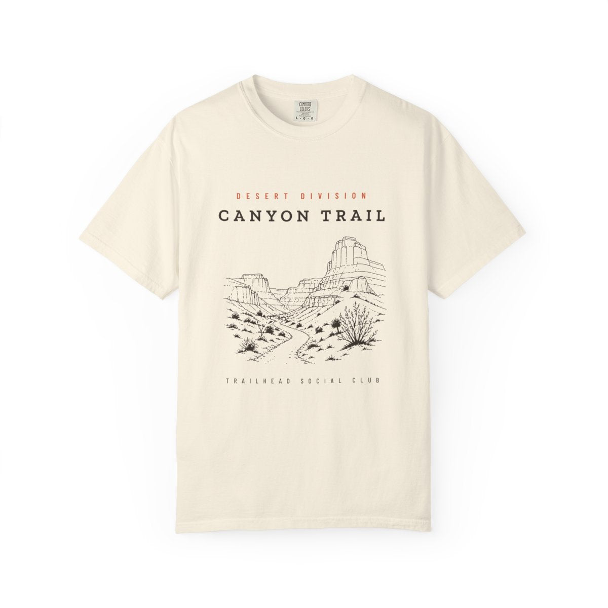 Canyon Trail Tee in Ivory, front view