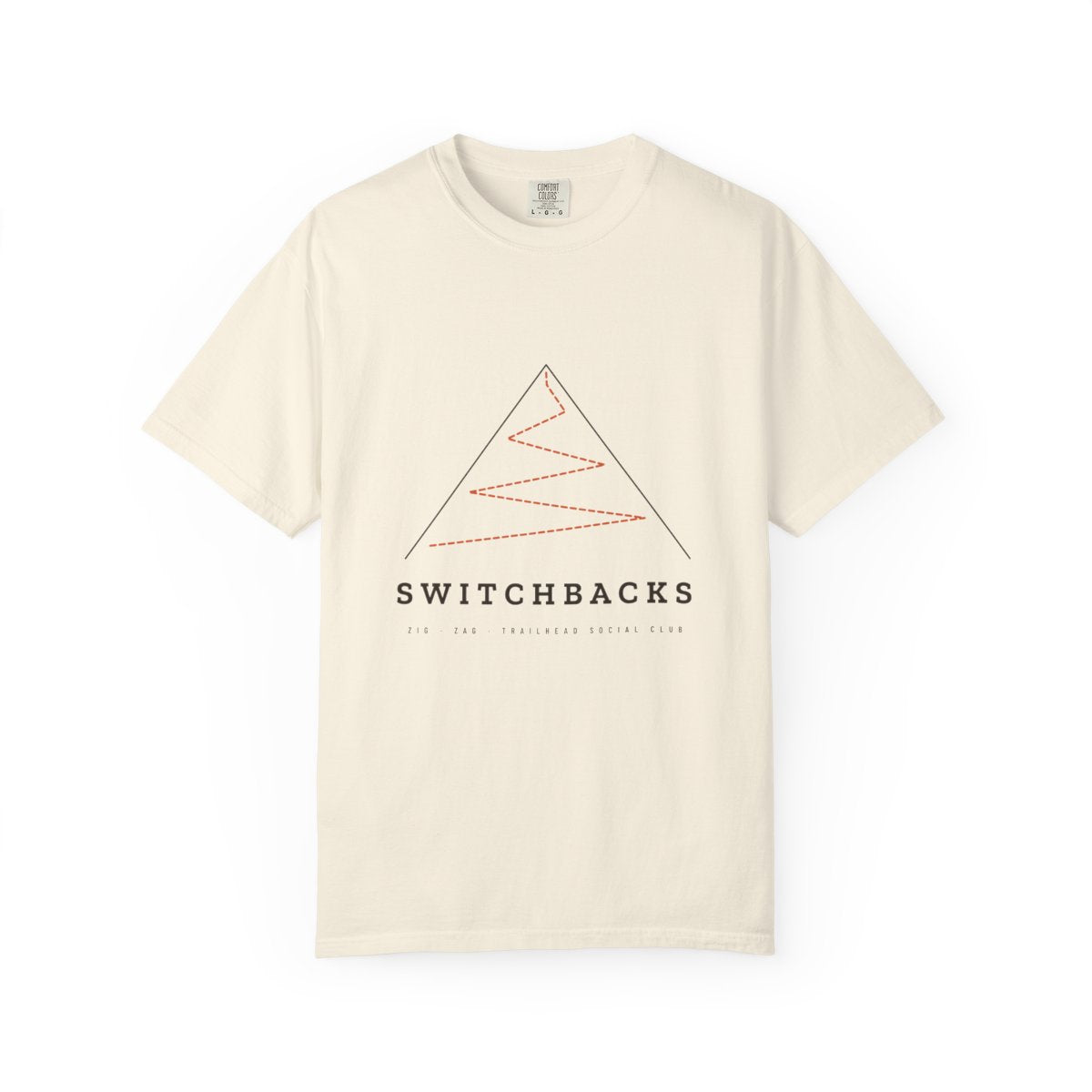 Switchbacks Tee in Ivory, front view