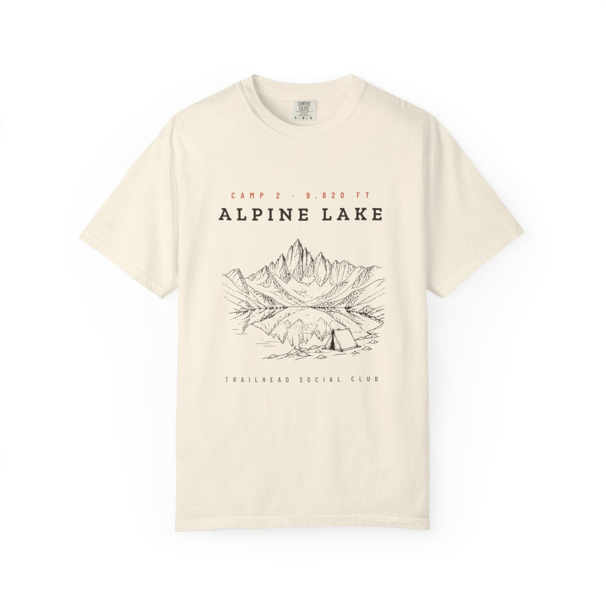 Alpine Lake Tee in Ivory, front view