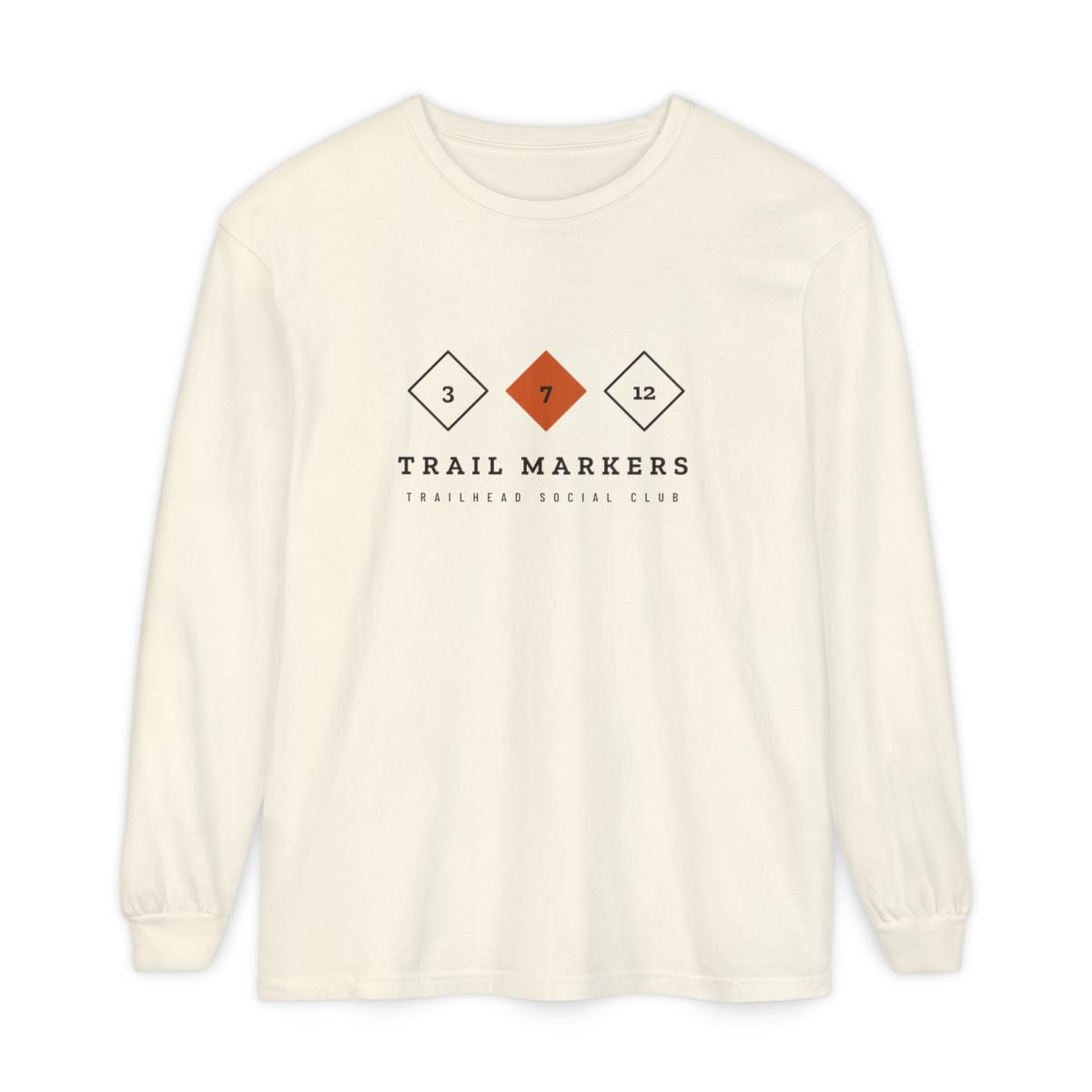 Trail Markers Long Sleeve Tee in Ivory, front view