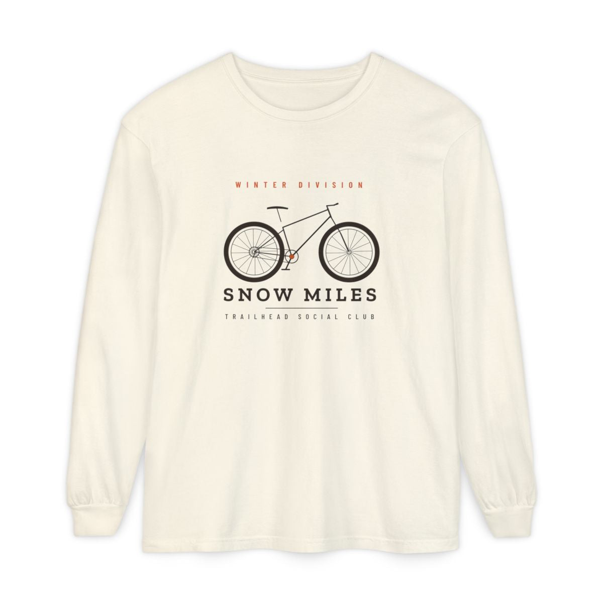 Winter Division Long Sleeve Tee in Ivory, front view