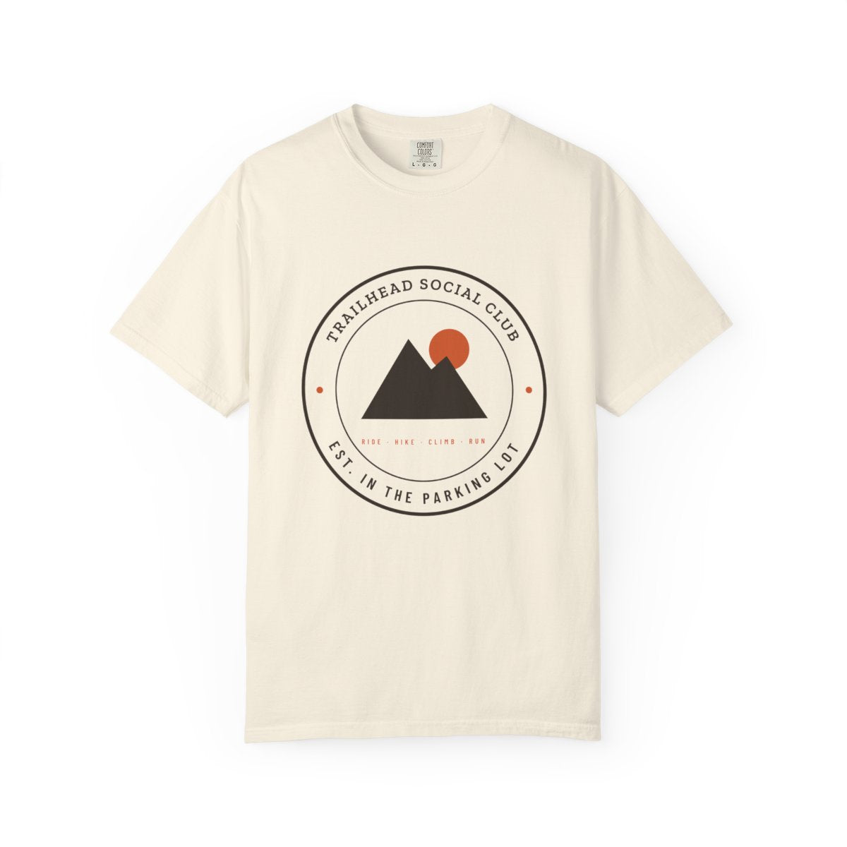 Parking Lot Seal Tee in Ivory, front view
