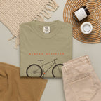 Winter Division Tee in Khaki, fabric and print detail