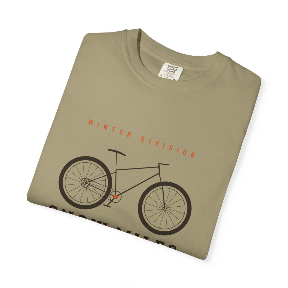 Winter Division Tee in Khaki, folded
