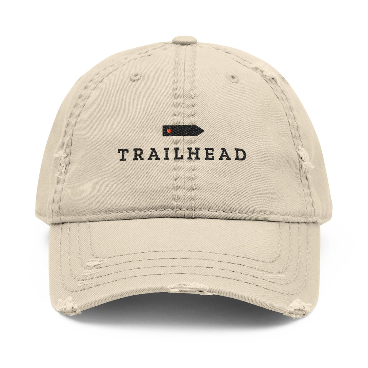 This Way Dad Hat in Khaki, front view