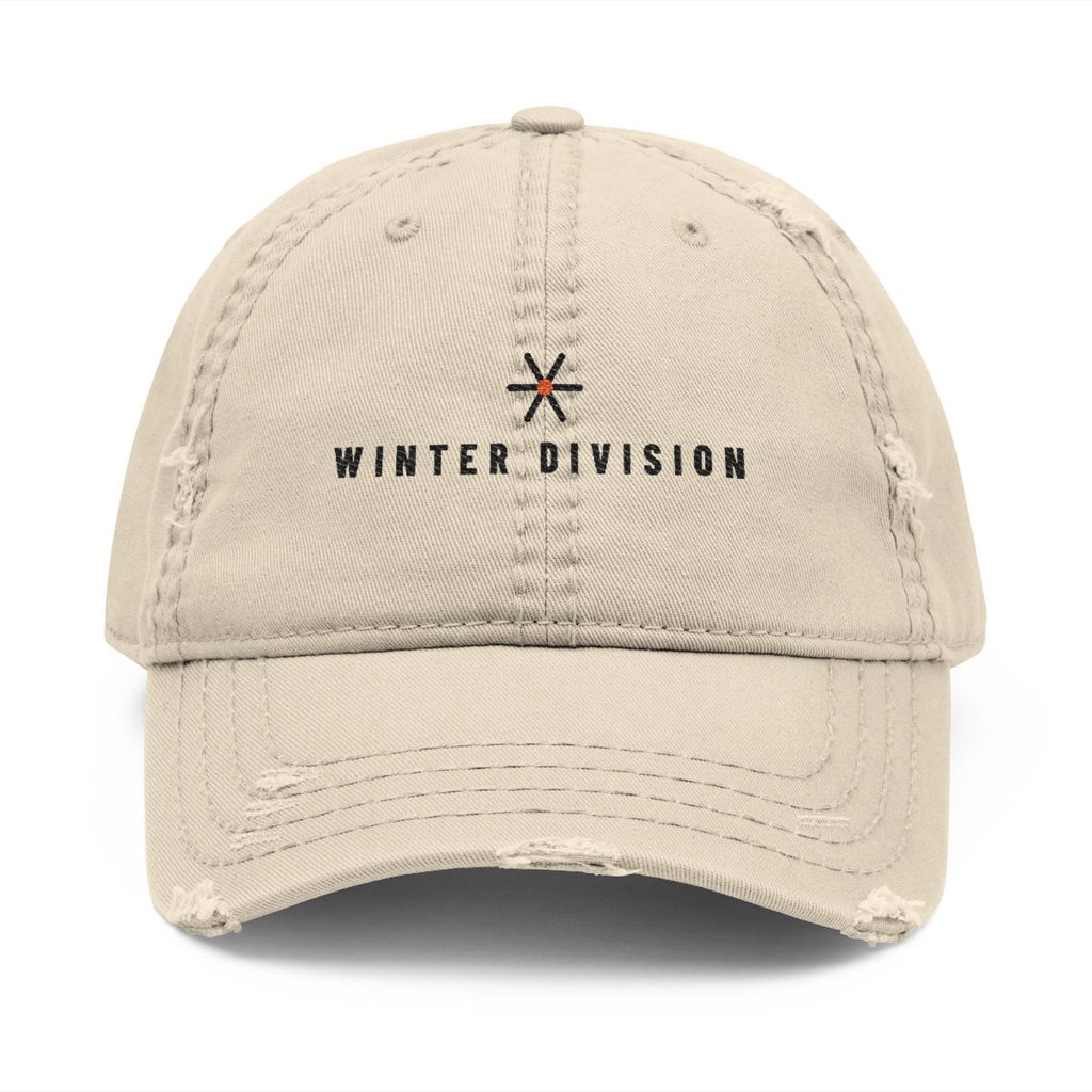 Winter Division Dad Hat in Khaki, front view