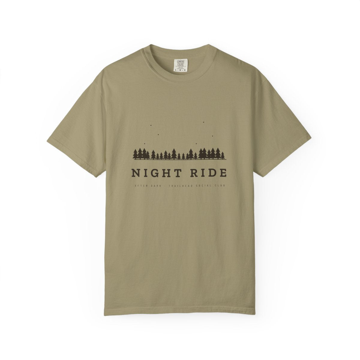 Night Ride Tee in Khaki, front view