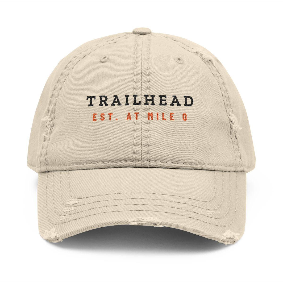 Established Dad Hat in Khaki, front view