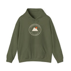 Parking Lot Seal Hoodie in Military Green, front view