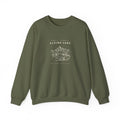Alpine Lake Crewneck in Military Green, front view