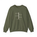Trail Junction Crewneck in Military Green, front view