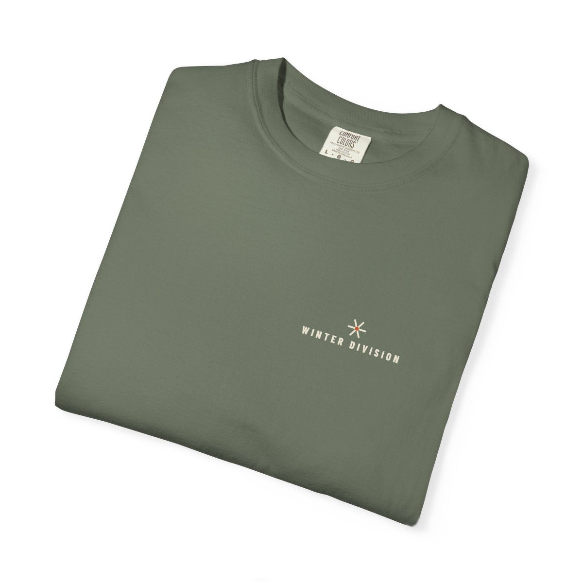 Winter Division Pocket Tee in Moss, folded