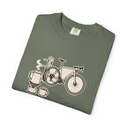 Coffee Outside Tee in Moss, folded