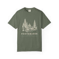 Footbridge Tee in Moss, front view