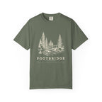 Footbridge Tee in Moss, front view