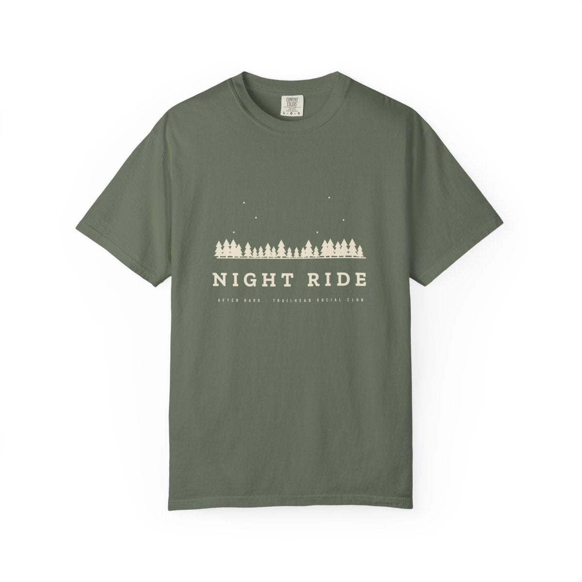 Night Ride Tee in Moss, front view