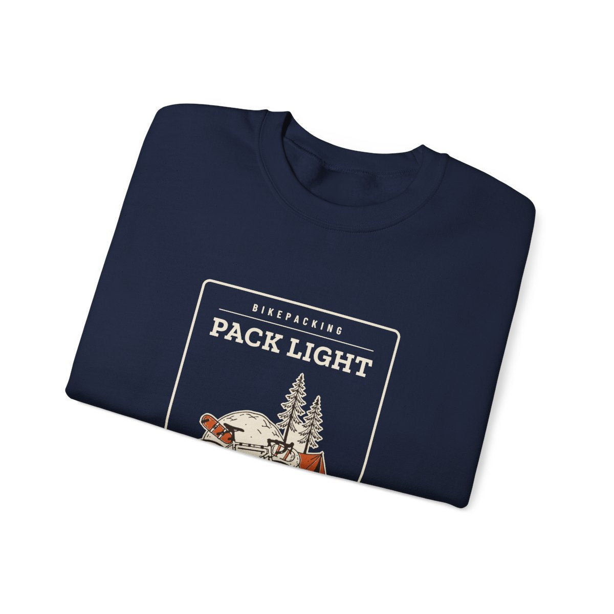 Pack Light Crewneck in Navy, folded