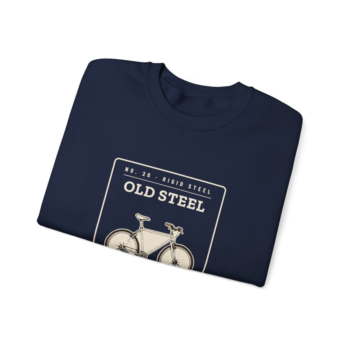 Old Steel Crewneck in Navy, folded