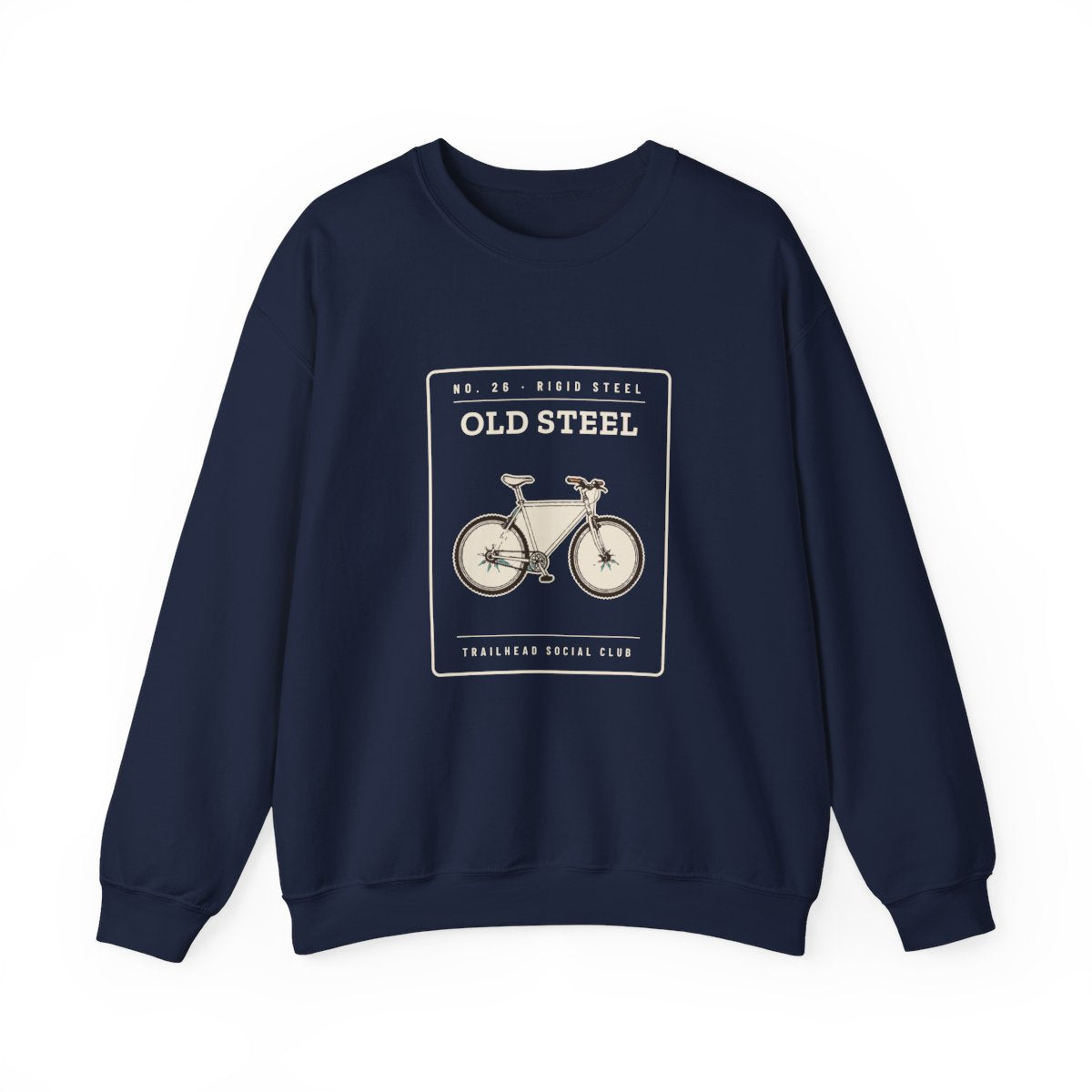 Old Steel Crewneck in Navy, front view