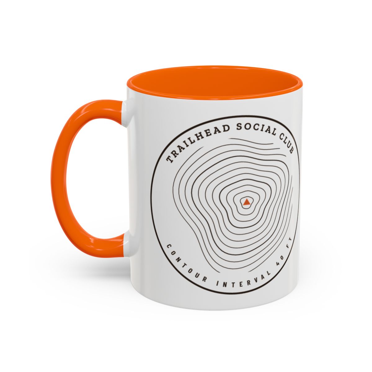 Contour Patch Mug in Orange, design side