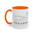 Ridgeline Mug in Orange, design side