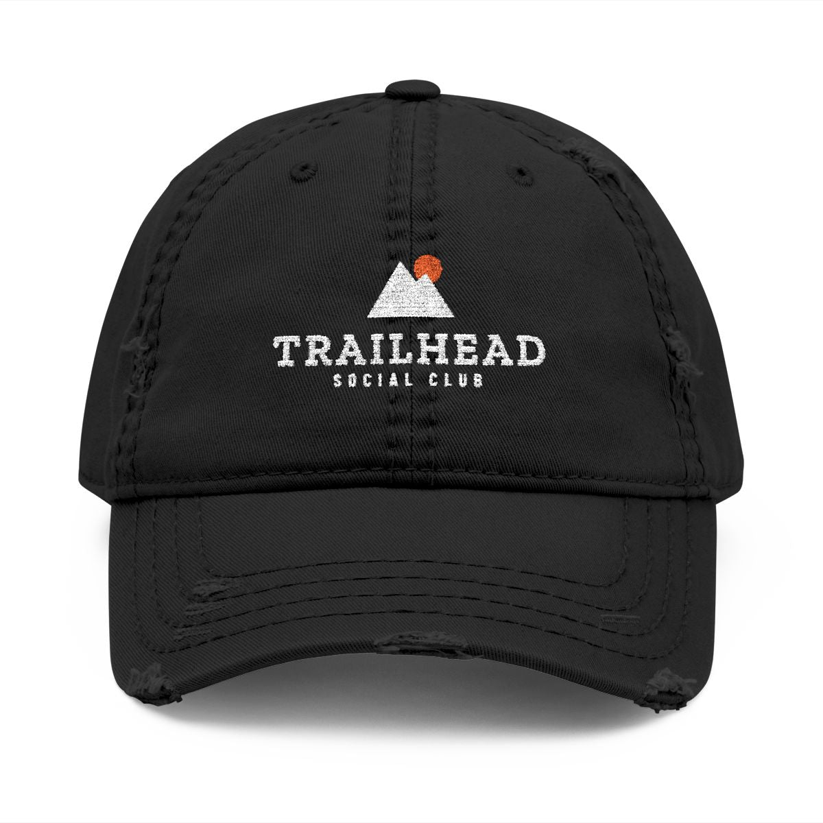 Trailhead Peaks Dad Hat in Black, front view