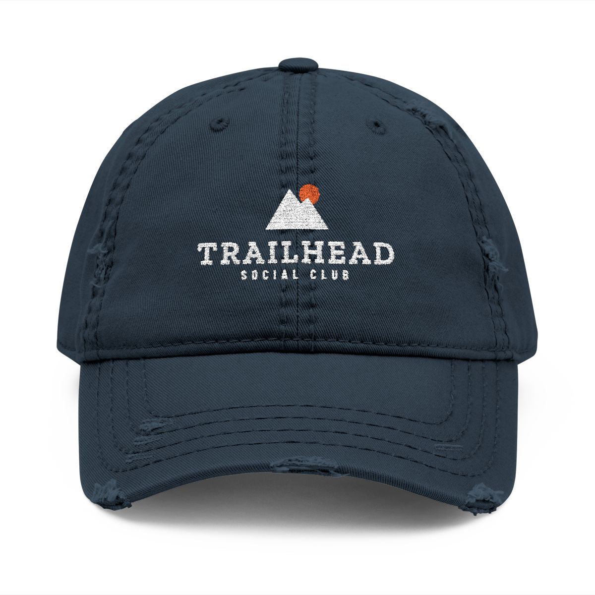 Trailhead Peaks Dad Hat in Dark Navy, front view