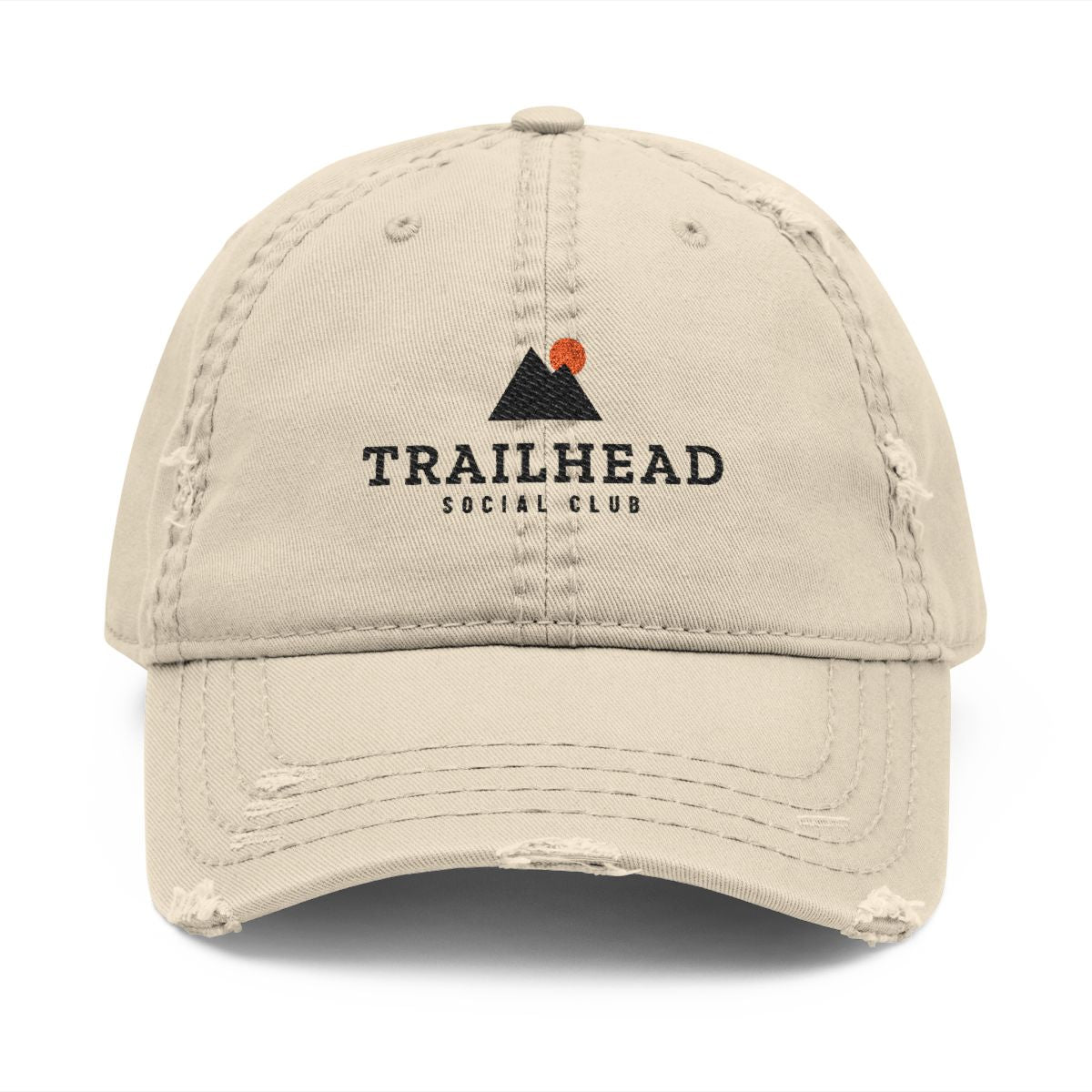 Trailhead Peaks Dad Hat in Khaki, front view