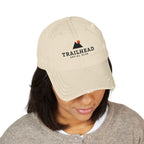 Trailhead Peaks Dad Hat in Khaki, on model