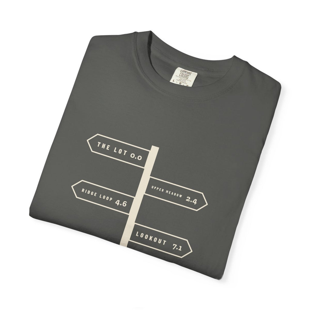 Trail Junction Tee in Pepper, folded