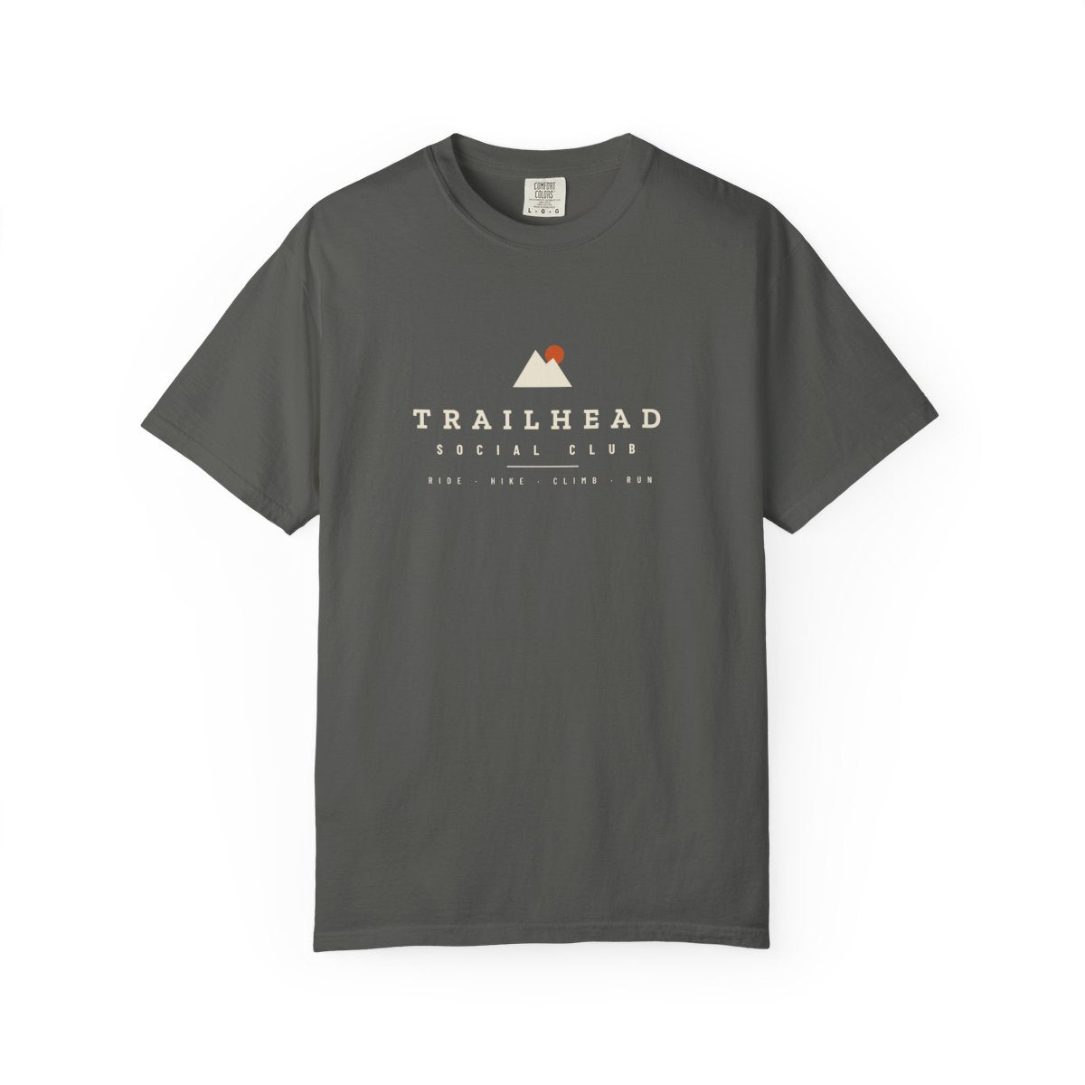 Club Wordmark Tee in Pepper, front view