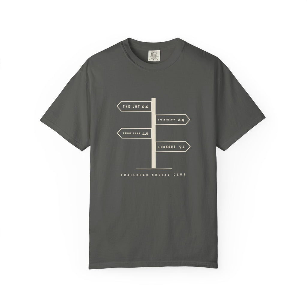Trail Junction Tee in Pepper, front view