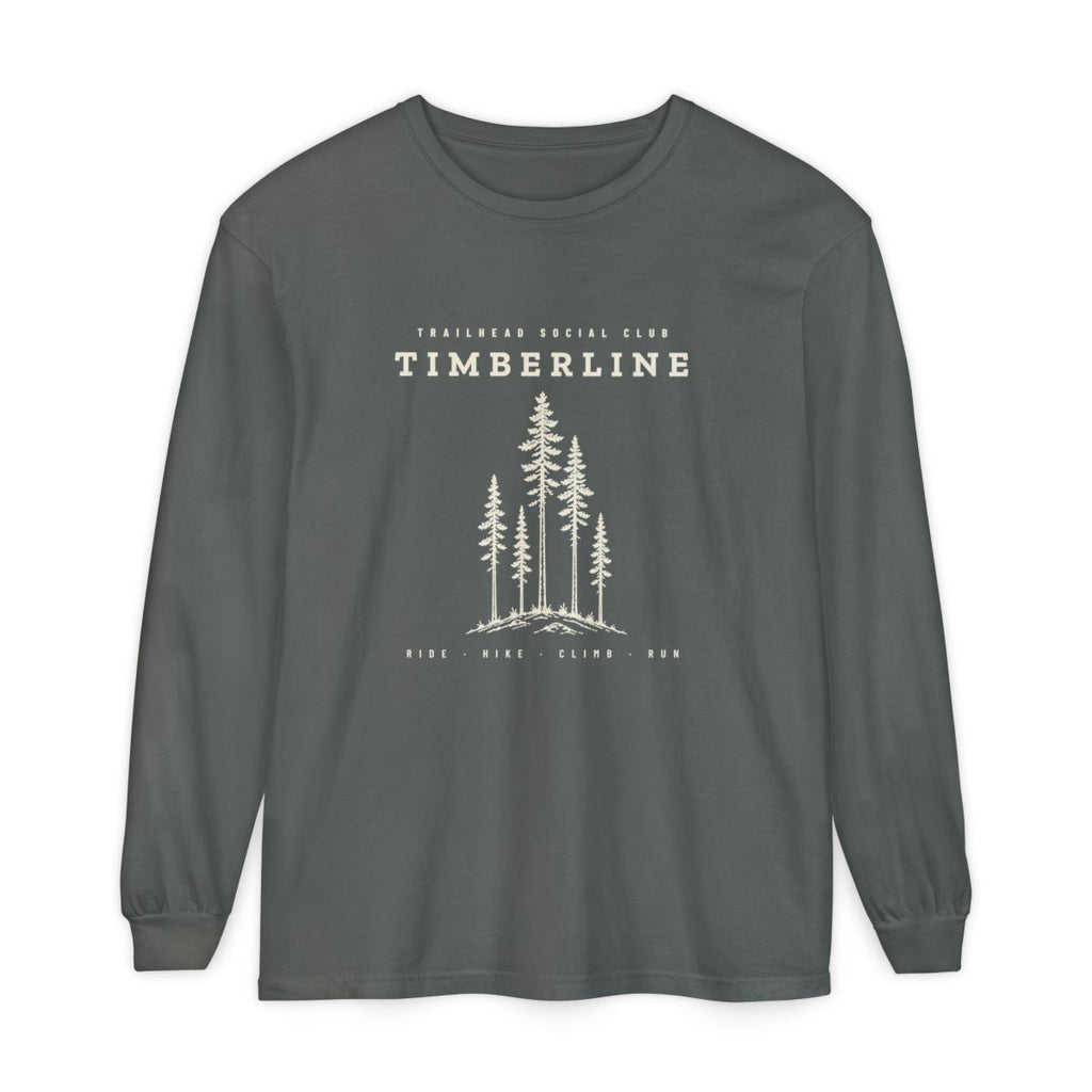 Five Pines Long Sleeve Tee in Pepper, front view