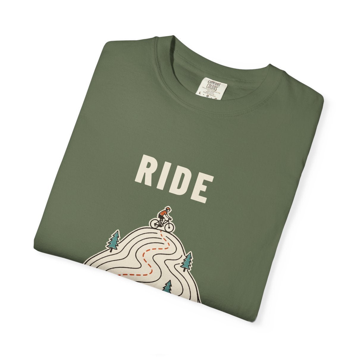 Ride Local Tee in Sage, folded