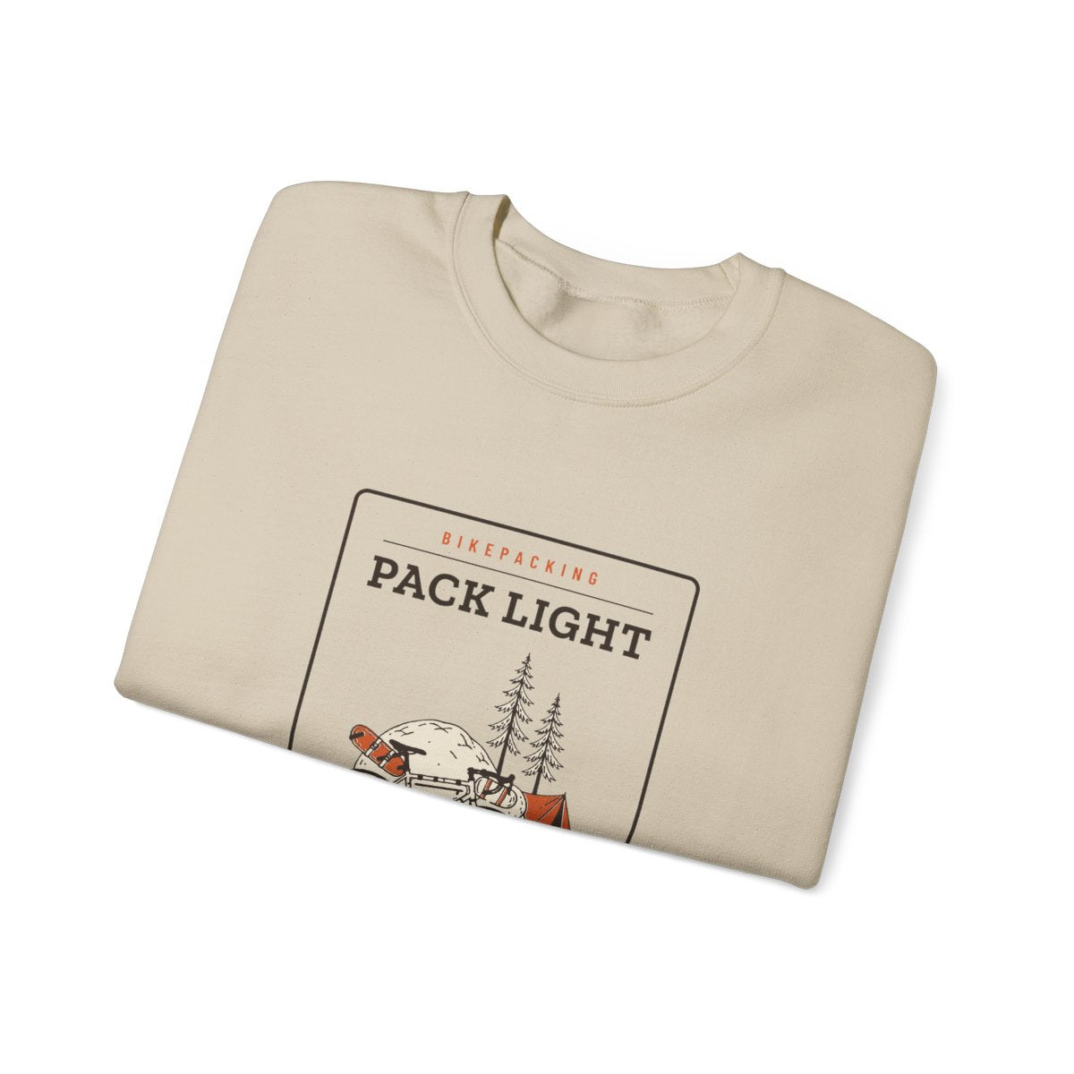 Pack Light Crewneck in Sand, folded