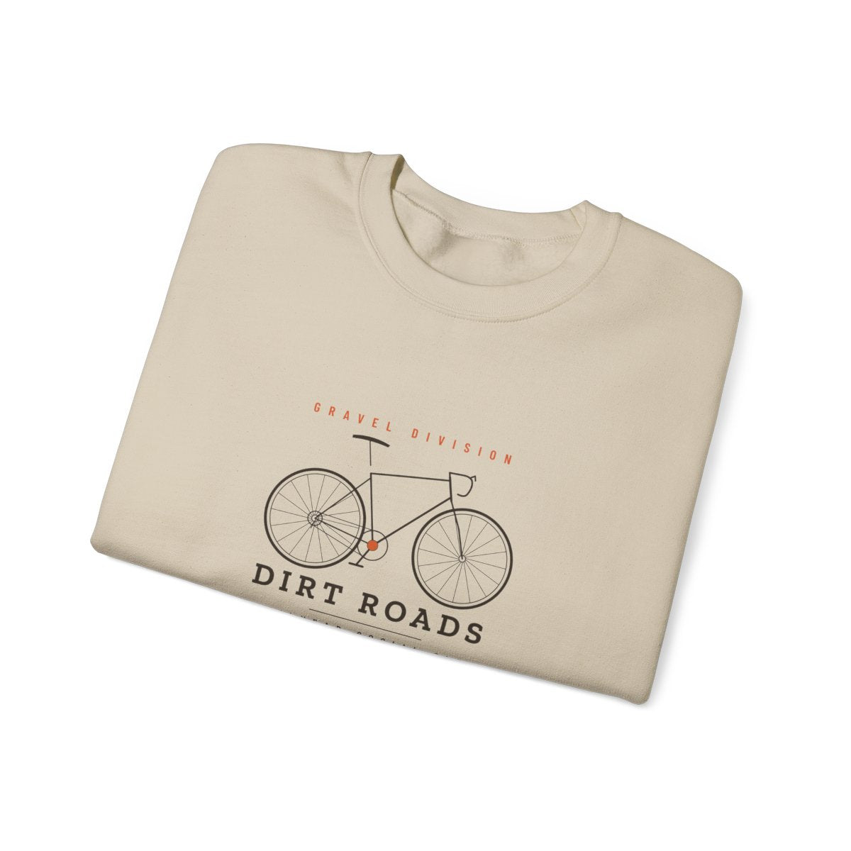 Gravel Division Crewneck in Sand, folded