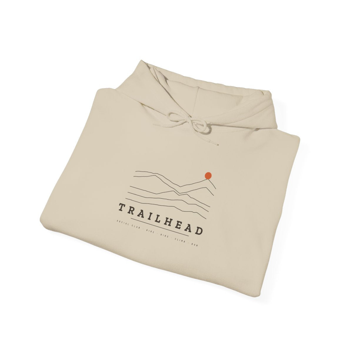 Ridgeline Hoodie in Sand, folded