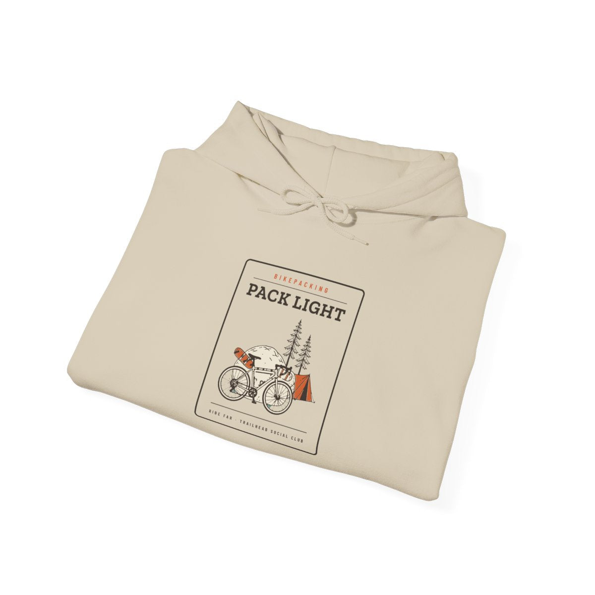Pack Light Hoodie in Sand, folded