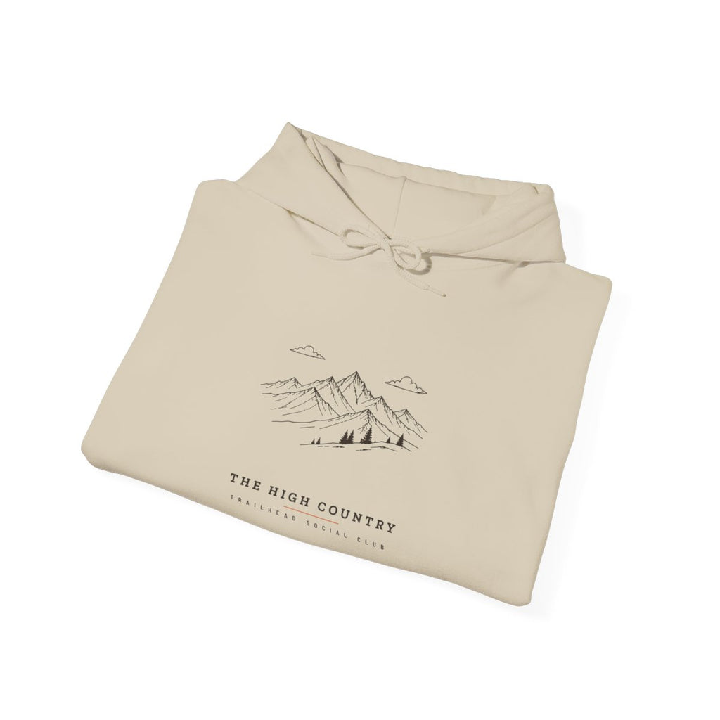 The Range Hoodie in Sand, folded