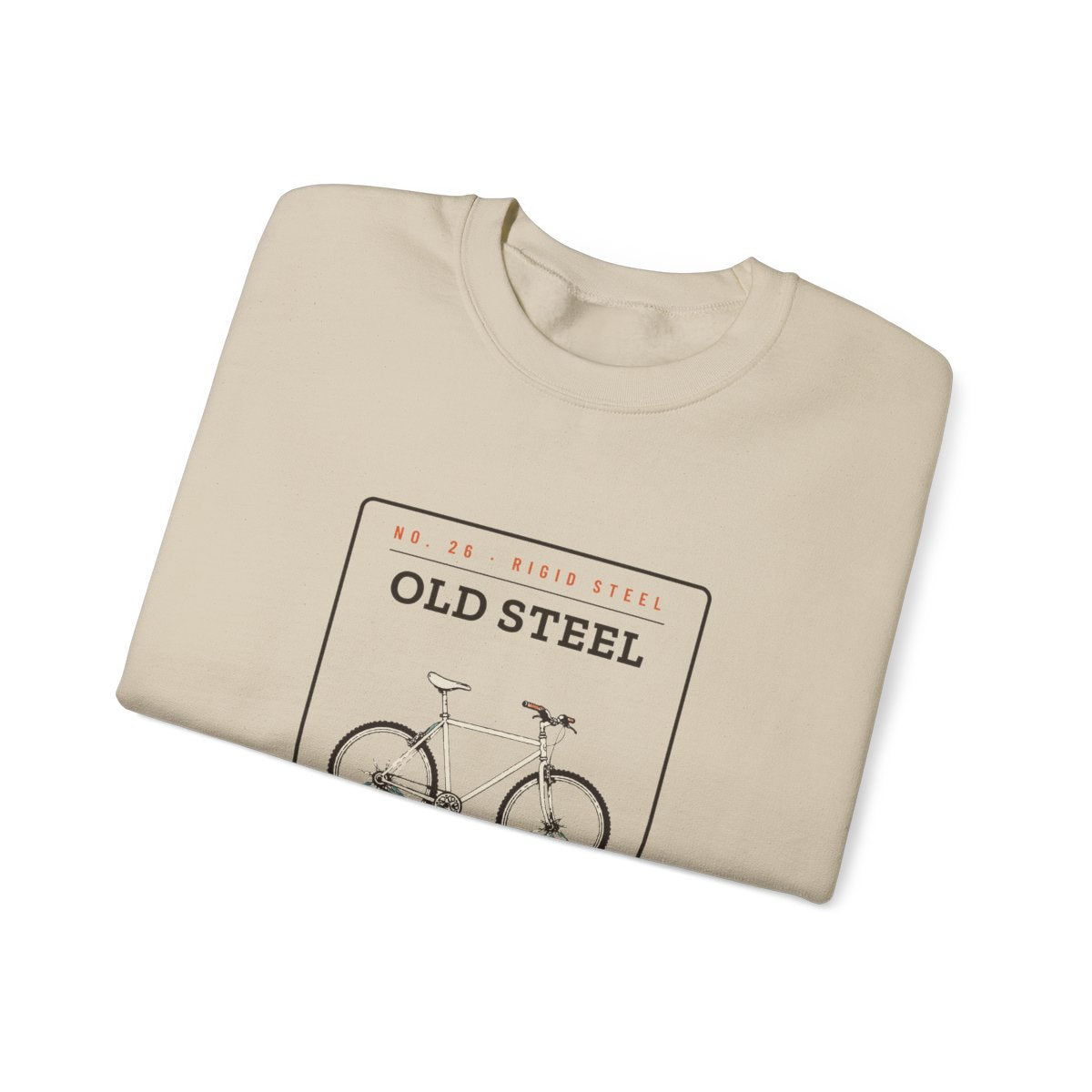 Old Steel Crewneck in Sand, folded