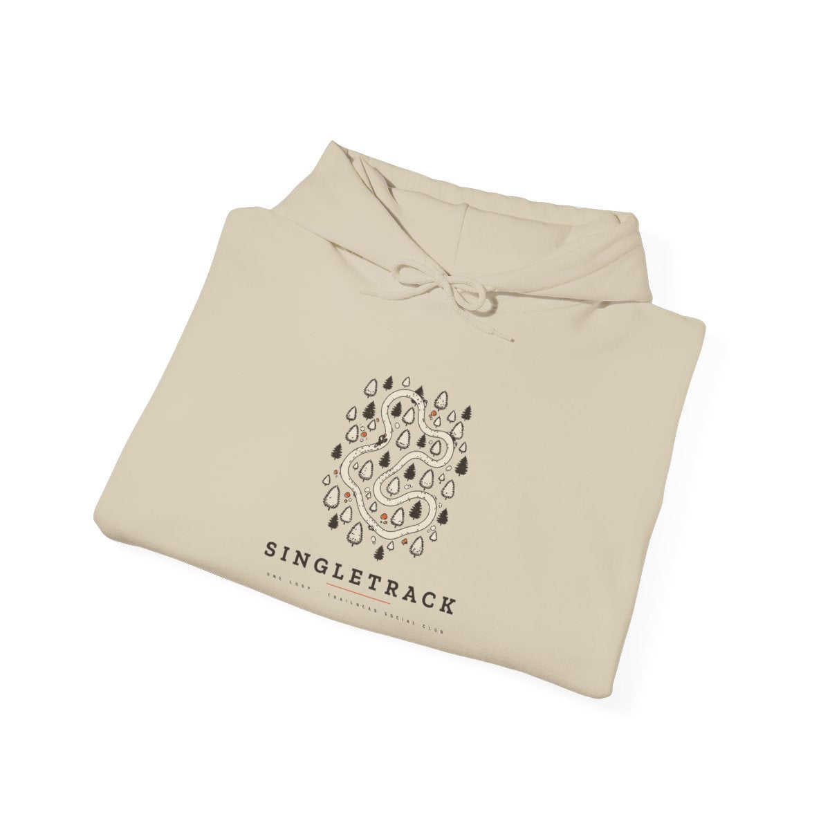 Singletrack Hoodie in Sand, folded