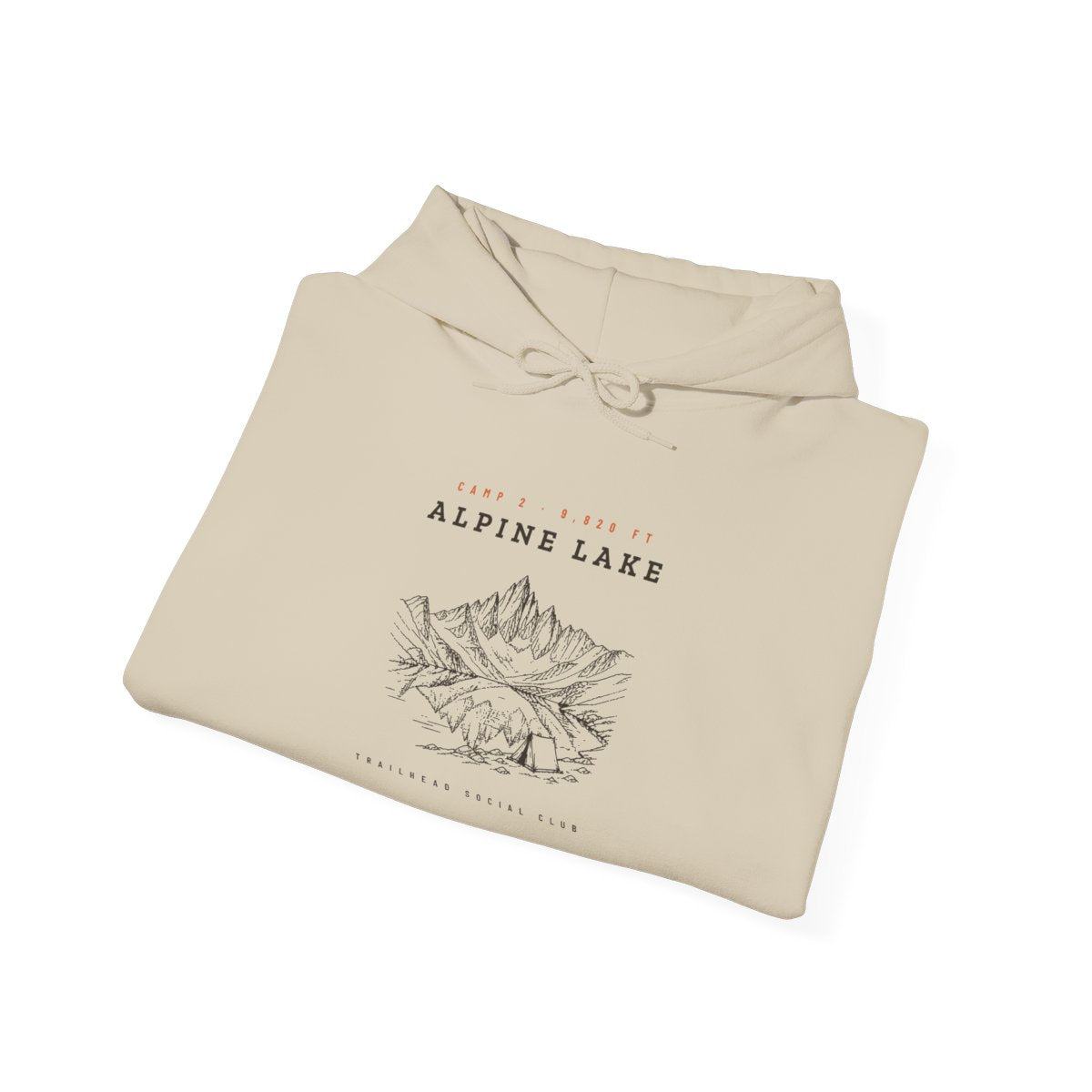 Alpine Lake Hoodie in Sand, folded