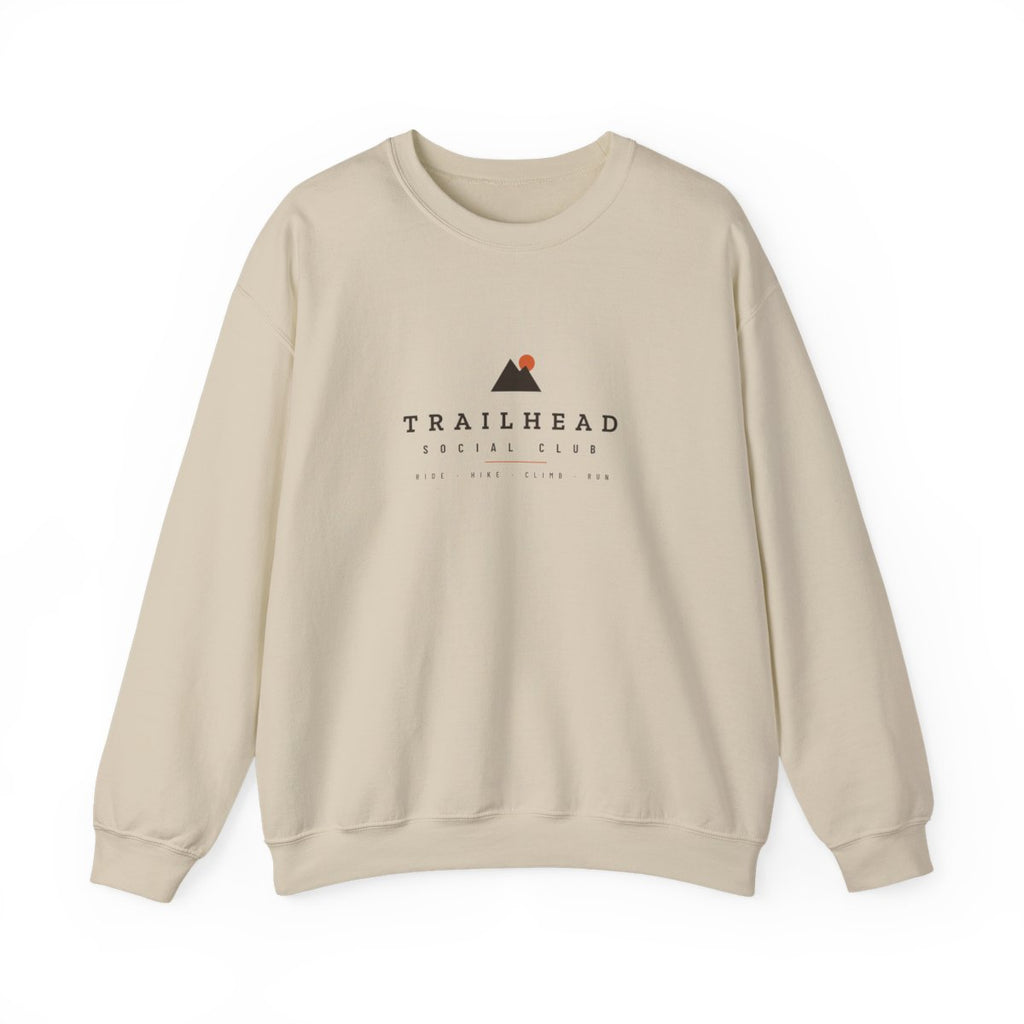 Club Wordmark Crewneck in Sand, front view