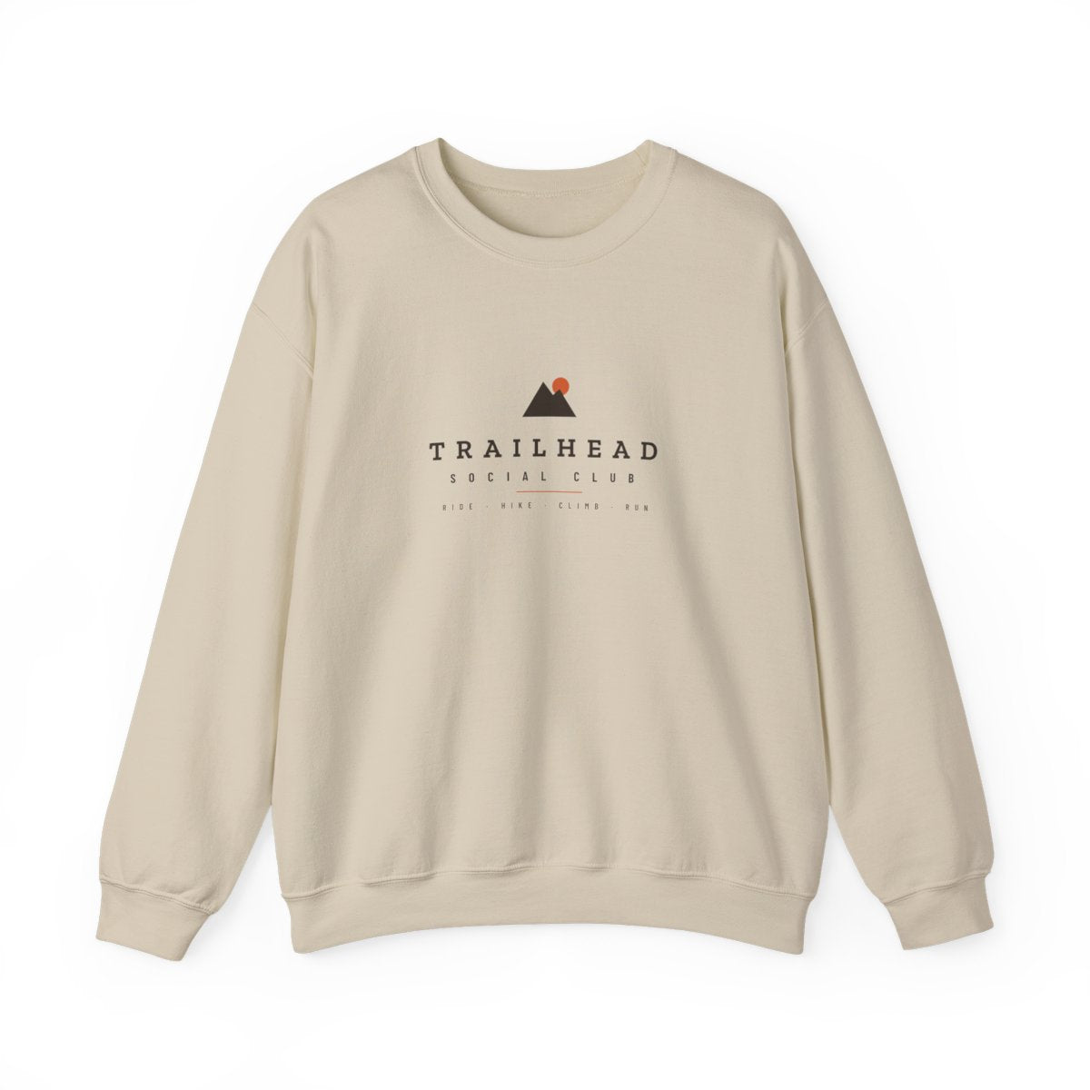Club Wordmark Crewneck in Sand, front view