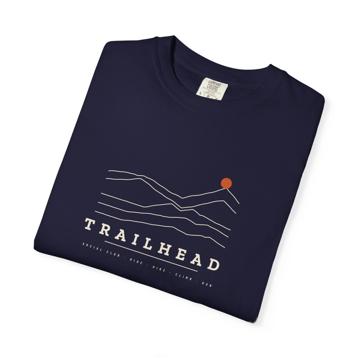 Ridgeline Tee in True Navy, folded