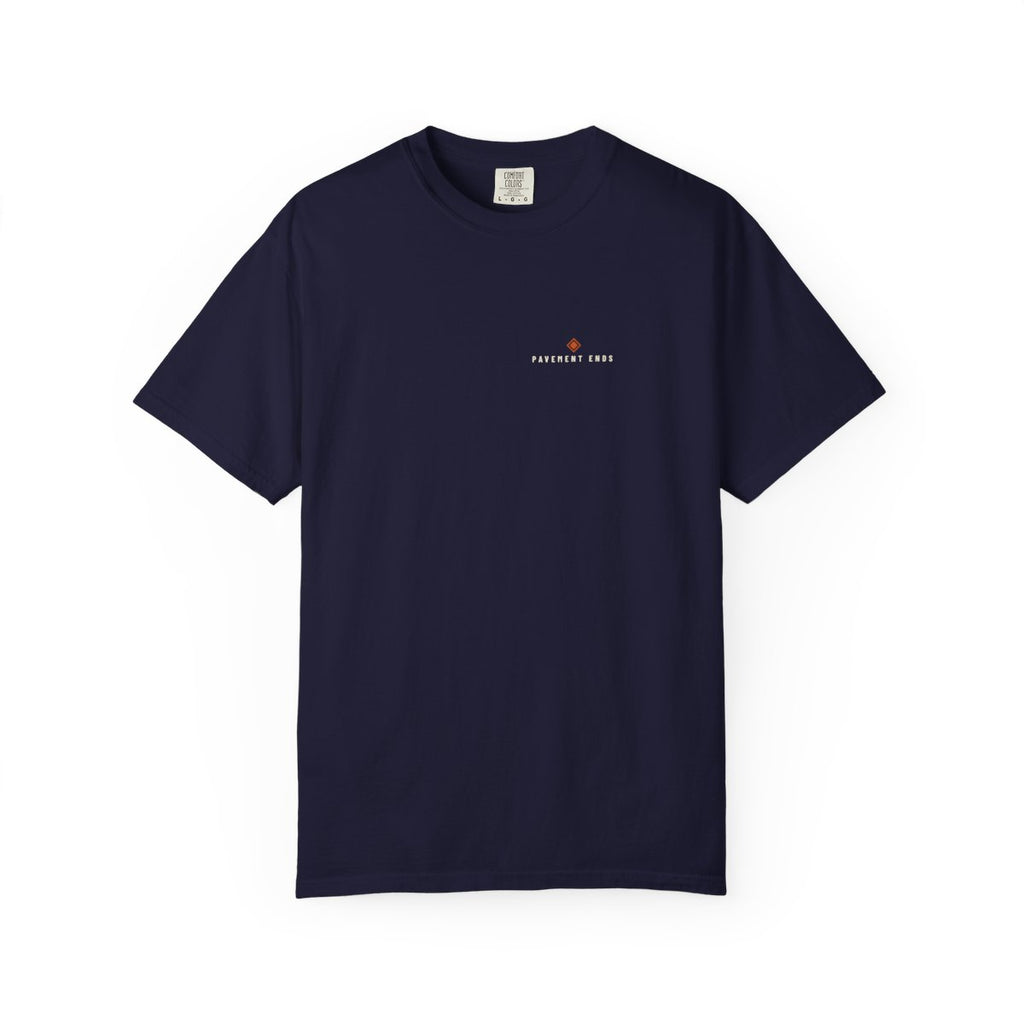 Pavement Ends Pocket Tee in True Navy, front view