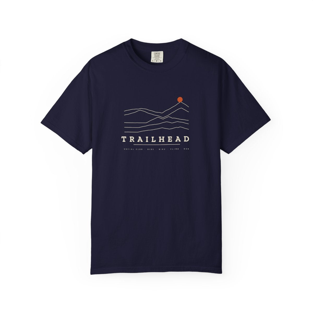 Ridgeline Tee in True Navy, front view